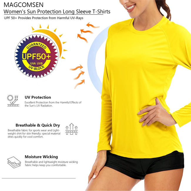 Women Long Sleeve Shirts UPF 50+ Sun Protection Shirts for Hiking Fishing Workout Rash Guard
